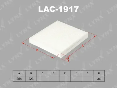 LAC-1917 LYNXAUTO Фильтр, воздух во внутренном пространстве