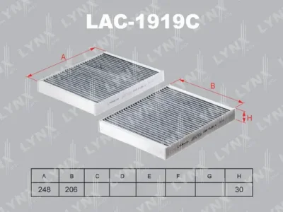 LAC-1919C LYNXAUTO Фильтр, воздух во внутренном пространстве