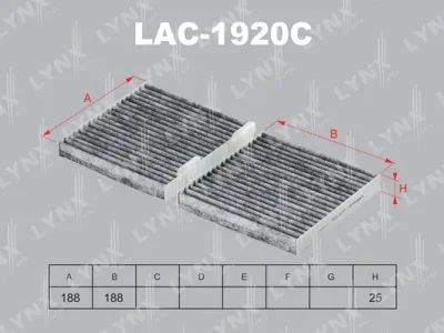 LAC-1920C LYNXAUTO Фильтр, воздух во внутренном пространстве