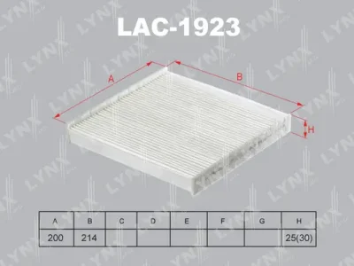 LAC-1923 LYNXAUTO Фильтр, воздух во внутренном пространстве
