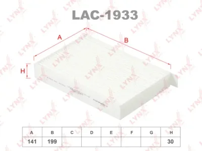 LAC-1933 LYNXAUTO Фильтр, воздух во внутренном пространстве