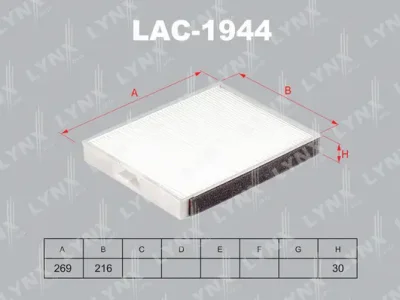 LAC-1944 LYNXAUTO Фильтр, воздух во внутренном пространстве