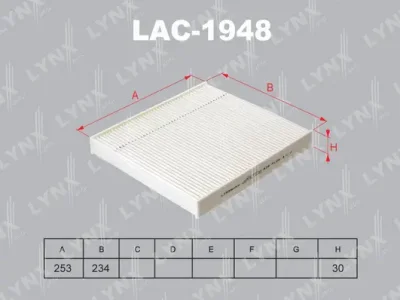 LAC-1948 LYNXAUTO Фильтр, воздух во внутренном пространстве