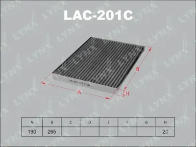 LAC-201C LYNXAUTO Фильтр, воздух во внутренном пространстве