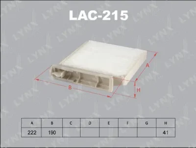 LAC-215 LYNXAUTO Фильтр, воздух во внутренном пространстве