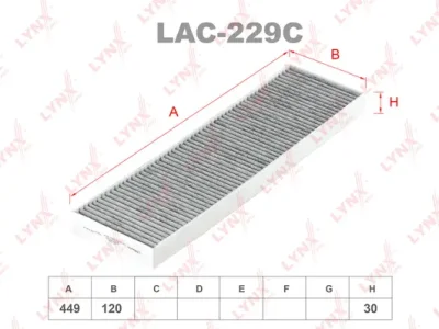 LAC-229C LYNXAUTO Фильтр, воздух во внутренном пространстве