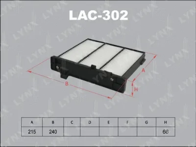 LAC-302 LYNXAUTO Фильтр, воздух во внутренном пространстве