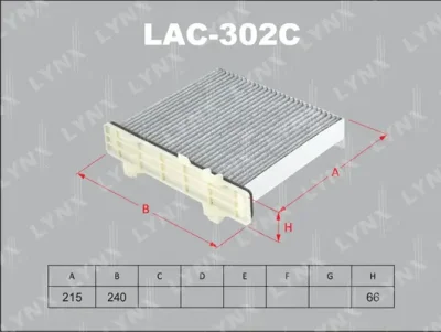 LAC-302C LYNXAUTO Фильтр, воздух во внутренном пространстве