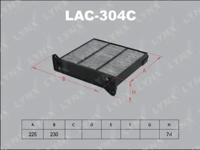 LAC-304C LYNXAUTO Фильтр, воздух во внутренном пространстве