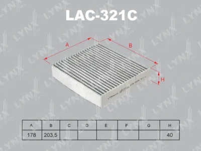 LAC-321C LYNXAUTO Фильтр, воздух во внутренном пространстве