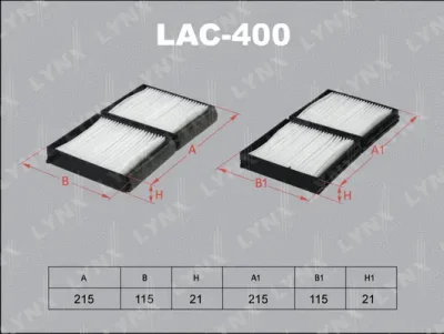LAC-400 LYNXAUTO Фильтр, воздух во внутренном пространстве
