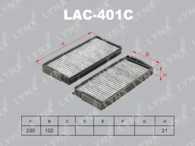 LAC-401C LYNXAUTO Фильтр, воздух во внутренном пространстве