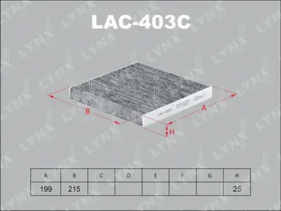 LAC-403C LYNXAUTO Фильтр, воздух во внутренном пространстве