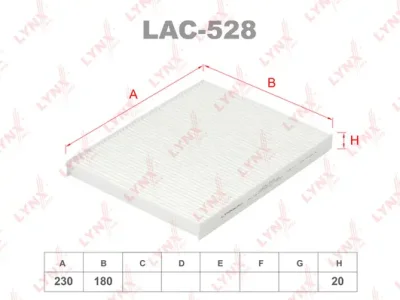 LAC-528 LYNXAUTO Фильтр, воздух во внутренном пространстве