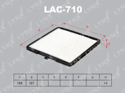 LAC-710 LYNXAUTO Фильтр, воздух во внутренном пространстве