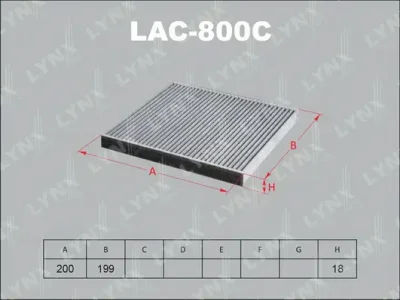 LAC-800C LYNXAUTO Фильтр, воздух во внутренном пространстве