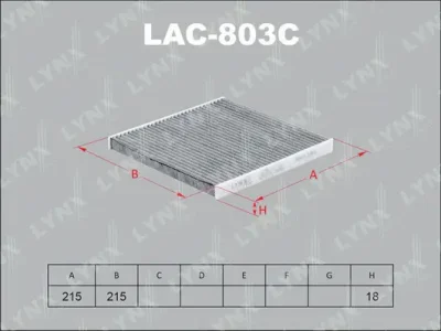 LAC-803C LYNXAUTO Фильтр, воздух во внутренном пространстве