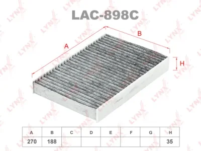 LAC-898C LYNXAUTO Фильтр, воздух во внутренном пространстве