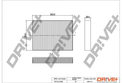 DP1110.12.0092 Dr!ve+ Фильтр, воздух во внутренном пространстве