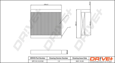 DP1110.12.0152 Dr!ve+ Фильтр, воздух во внутренном пространстве