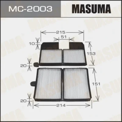 Фильтр, воздух во внутренном пространстве MASUMA MC-2003