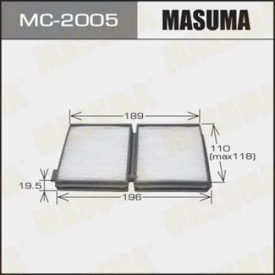 Фильтр, воздух во внутренном пространстве MASUMA MC-2005