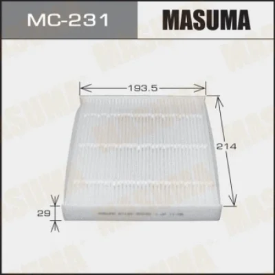 Фильтр, воздух во внутренном пространстве MASUMA MC-231
