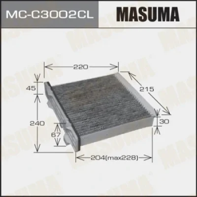 Фильтр, воздух во внутренном пространстве MASUMA MC-C3002CL