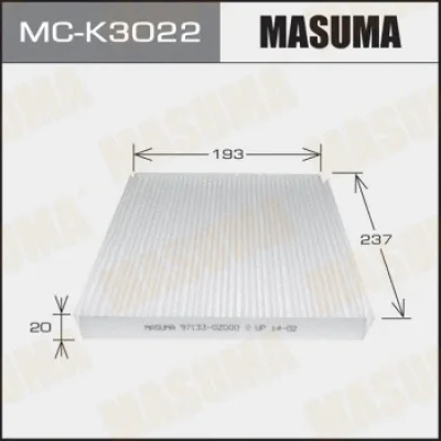 Фильтр, воздух во внутренном пространстве MASUMA MC-K3022