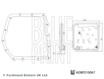 Комплект гидрофильтров, автоматическая коробка передач BLUE PRINT ADBP210067