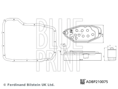 ADBP210075 BLUE PRINT Комплект гидрофильтров, автоматическая коробка передач