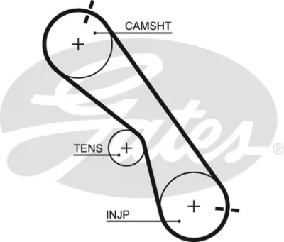 K015560XS GATES Комплект ремня ГРМ