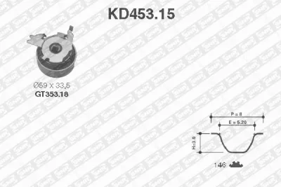 KD453.15 SNR/NTN Комплект ремня ГРМ