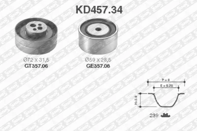 Комплект ремня ГРМ SNR/NTN KD457.34