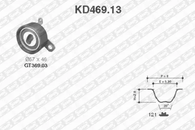 Комплект ремня ГРМ SNR/NTN KD469.13