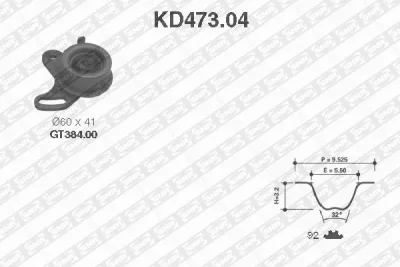 Комплект ремня ГРМ SNR/NTN KD473.04