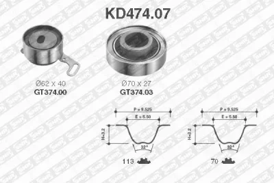 Комплект ремня ГРМ SNR/NTN KD474.07