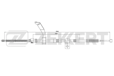 BZ-1191 ZEKKERT Тросик, cтояночный тормоз