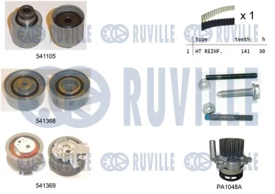 Водяной насос + комплект зубчатого ремня RUVILLE 5501261