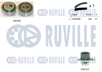 Водяной насос + комплект зубчатого ремня RUVILLE 5503291