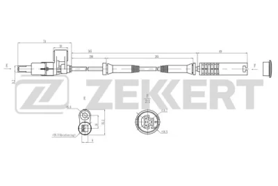 SE-6224 ZEKKERT Датчик, частота вращения колеса