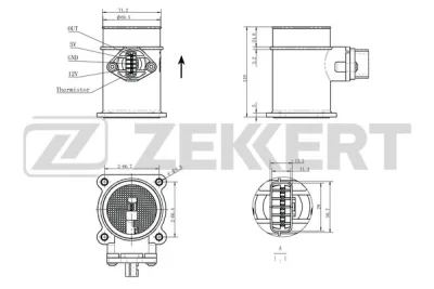 SE-1085 ZEKKERT Датчик, давление во впускной трубе