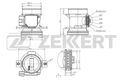 SE-1080 ZEKKERT Датчик, давление во впускной трубе