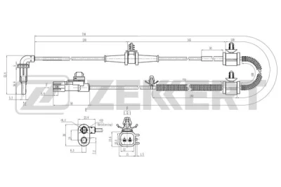 SE-6206 ZEKKERT Датчик, частота вращения колеса