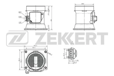 SE-1082 ZEKKERT Датчик, давление во впускной трубе
