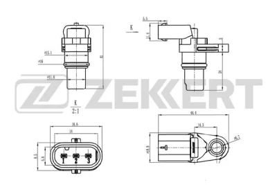 SE-5017 ZEKKERT Датчик, положение распределительного вала