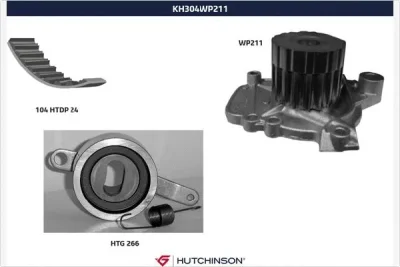 KH 304WP211 HUTCHINSON Водяной насос + комплект зубчатого ремня