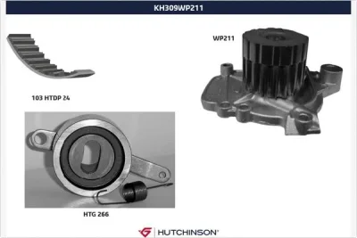 KH 309WP211 HUTCHINSON Водяной насос + комплект зубчатого ремня