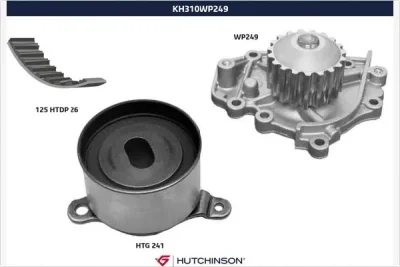 KH 310WP249 HUTCHINSON Водяной насос + комплект зубчатого ремня