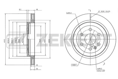 BS-6581 ZEKKERT Тормозной диск